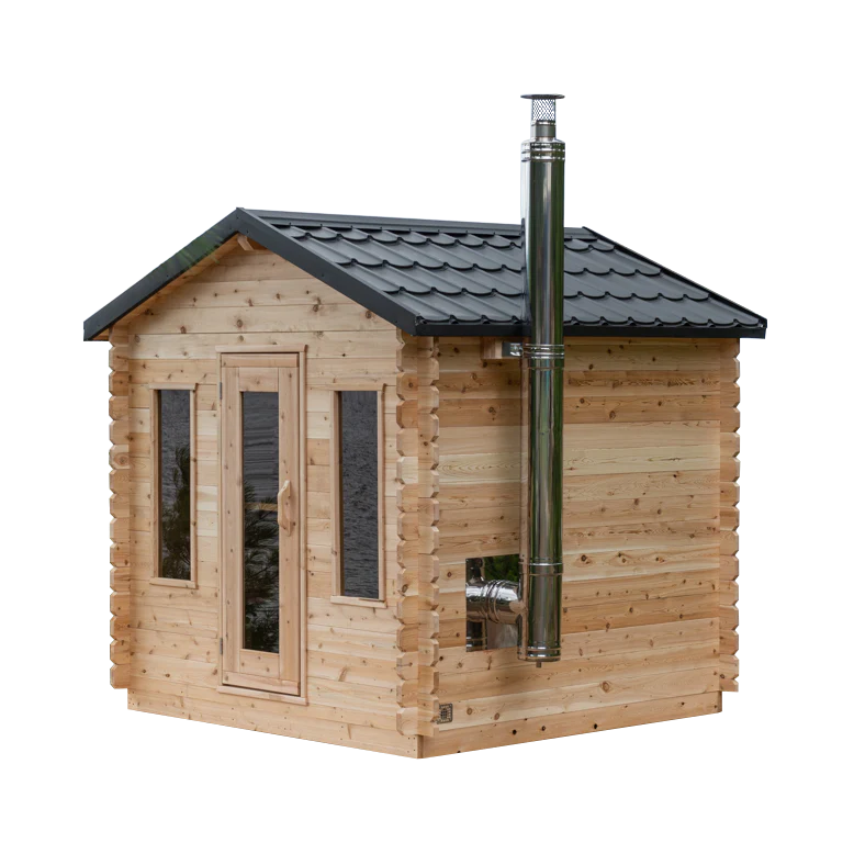 Dundalk Georgian 2-6 Person Outdoor Cabin Sauna - Canadian Timber CTC88W