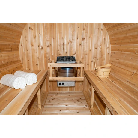 Dundalk Serenity 2-4 Person Barrel Sauna - Canadian Timber CTC2245W