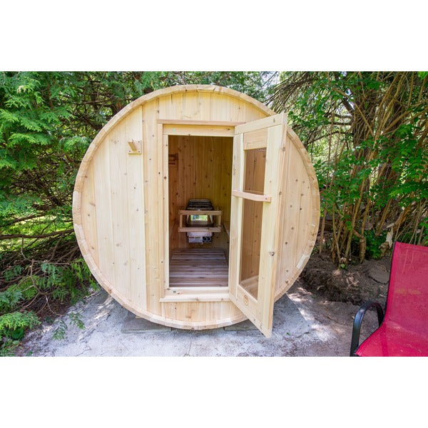 Dundalk Harmony 2-4 Person Barrel Sauna - Canadian Timber CTC22W