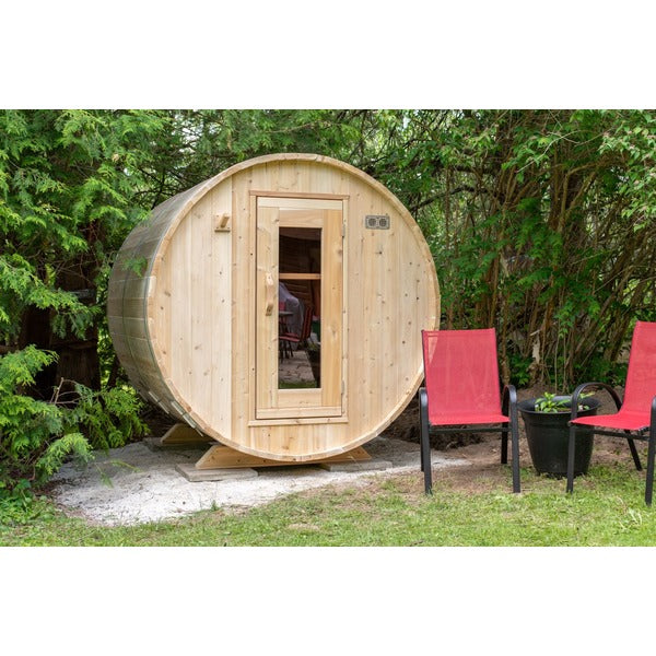 Dundalk Harmony 2-4 Person Barrel Sauna - Canadian Timber CTC22W