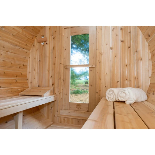 Dundalk Serenity 2-4 Person Barrel Sauna - Canadian Timber CTC2245W