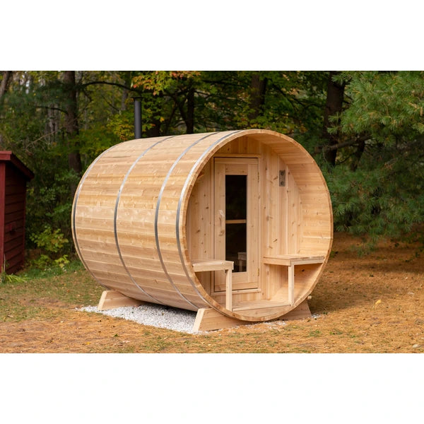 Dundalk Serenity 2-4 Person Barrel Sauna - Canadian Timber CTC2245W