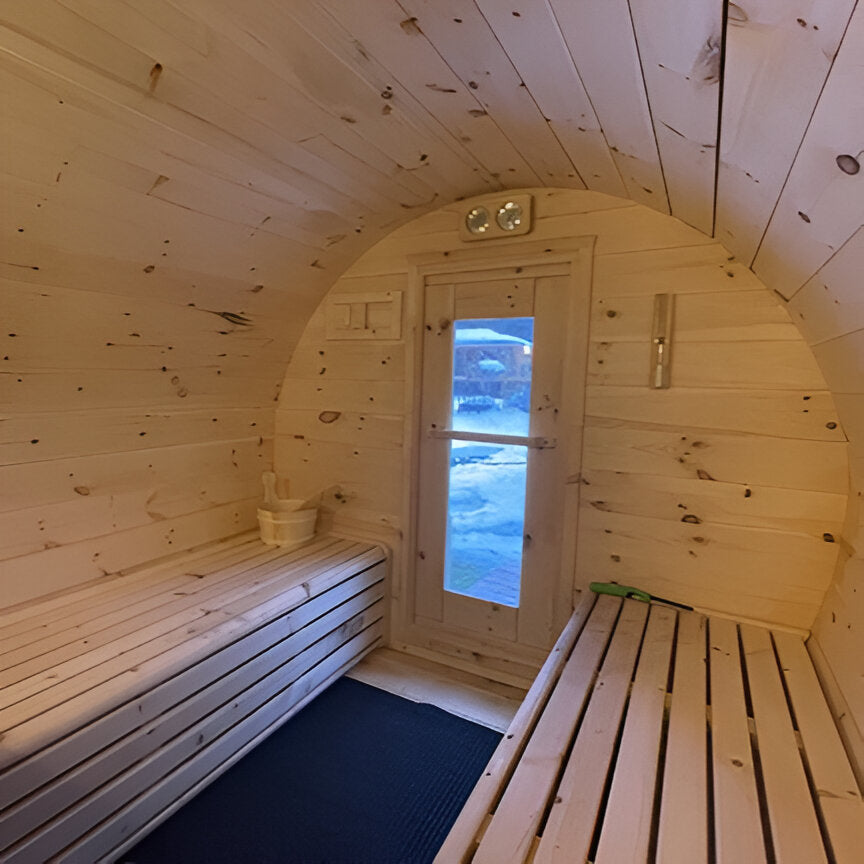 True North 6 Person 8' Long Barrel Sauna