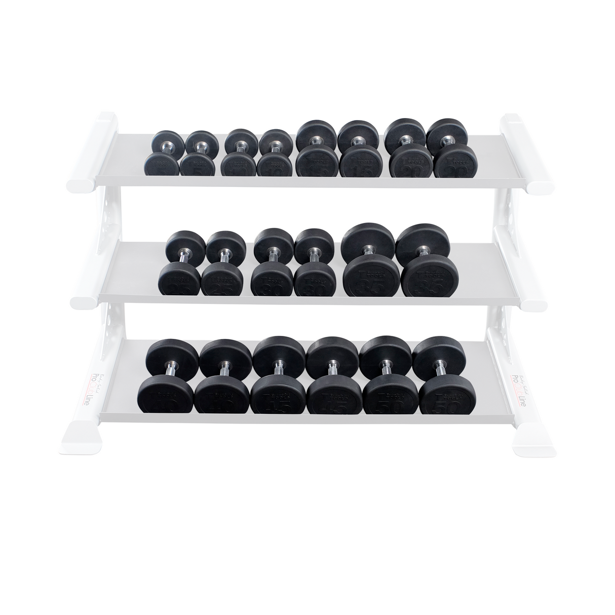 Body-Solid Tools SDPS Series Premium Rubber Round Dumbbell Sets