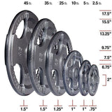 Body-Solid OST Cast Iron Grip Olympic Weight Plate Set