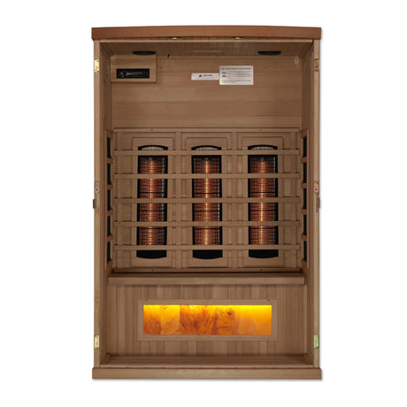 Golden Designs Reserve 2 Person Near Zero EMF Full Spectrum Infrared Sauna