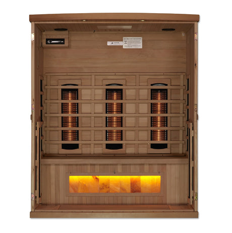 Golden Designs Reserve 3 Person Near Zero EMF Far Full Spectrum Infrared Sauna