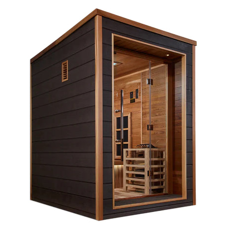 Golden Designs Nora 2 Person Outdoor PureTech™ Hybrid Full Spectrum Sauna
