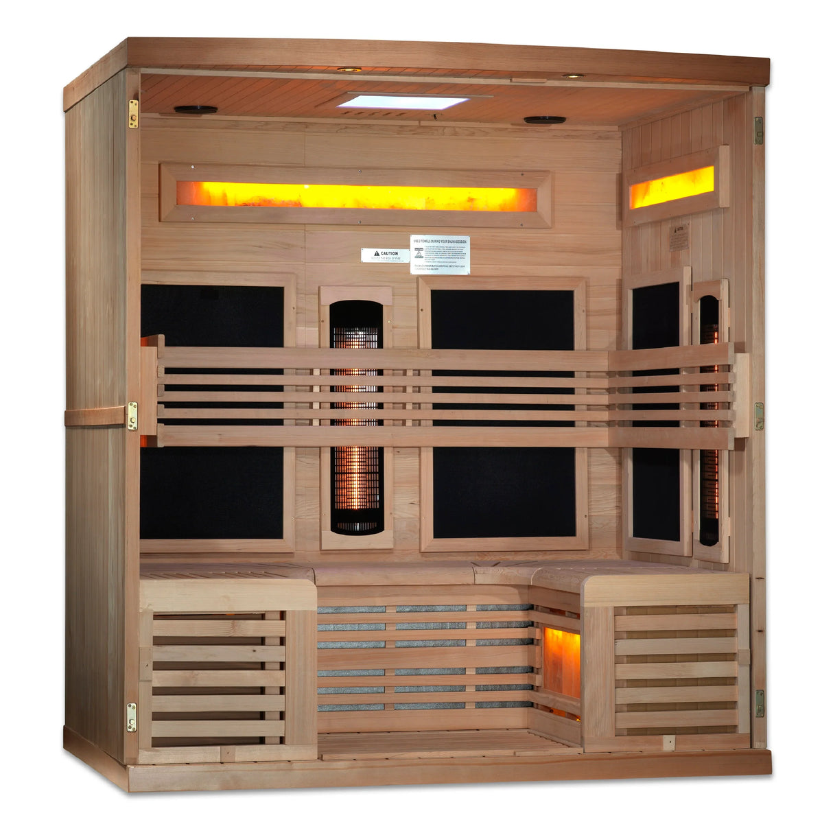 Golden Designs Reserve 6 Person Near Zero EMF Full Spectrum Infrared Sauna