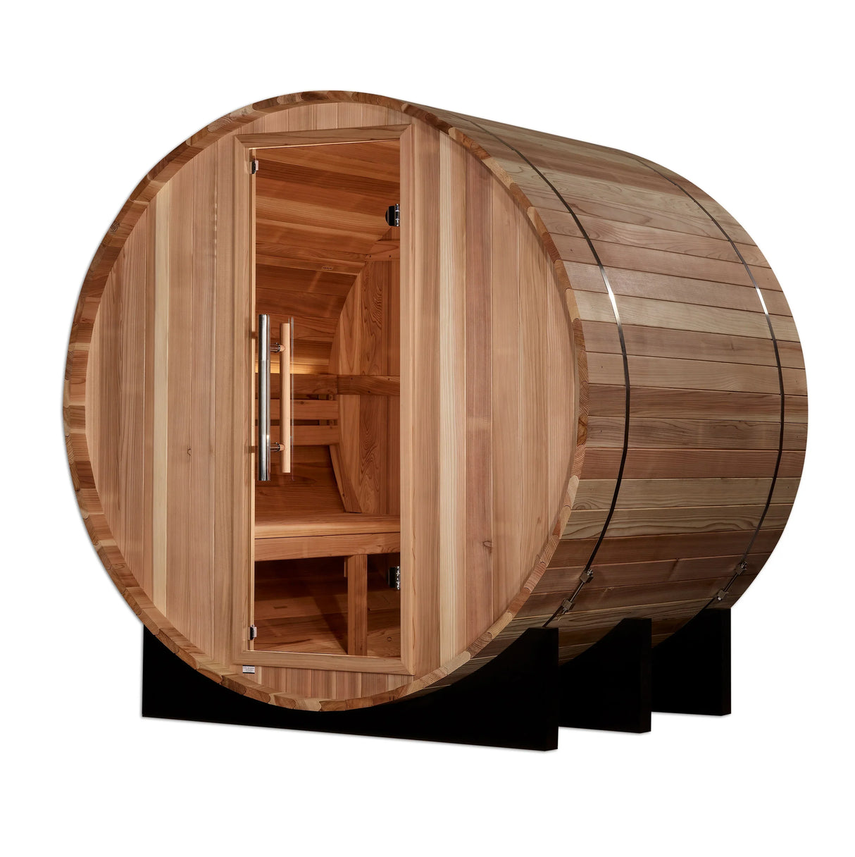 Golden Designs St. Moritz 2 Person Barrel Traditional Sauna - Pacific Cedar