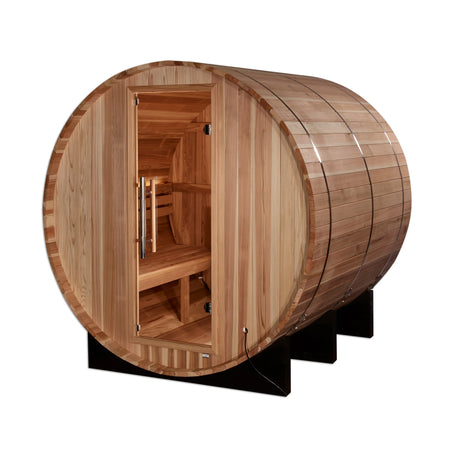 Golden Designs Arosa 4 Person Barrel Traditional Sauna - Pacific Cedar GDI-B004-01