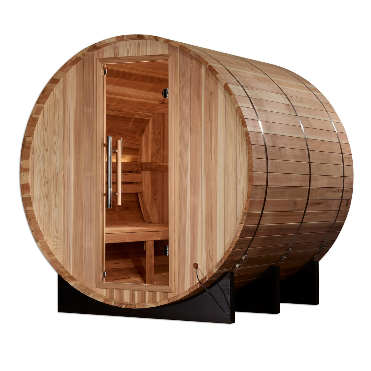 Golden Designs Arosa 4 Person Barrel Traditional Sauna - Pacific Cedar GDI-B004-01