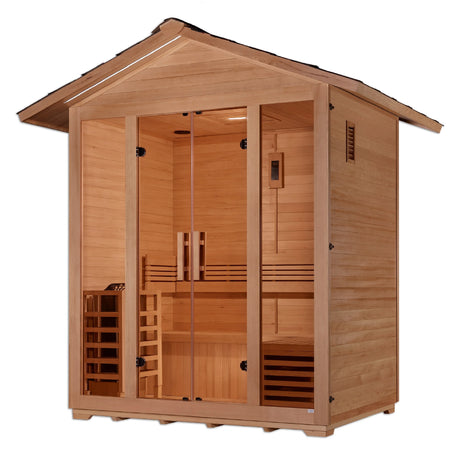 Golden Designs Vorarlberg 5 Person Traditional Outdoor Sauna - Canadian Hemlock - PRE-ORDER