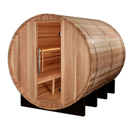 Golden Designs Klosters 6 Person Barrel Traditional Sauna - Pacific Cedar