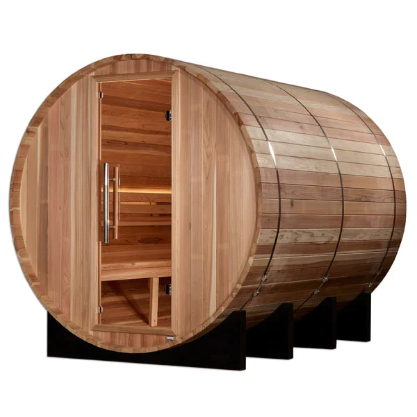 Golden Designs Klosters 6 Person Barrel Traditional Sauna - Pacific Cedar