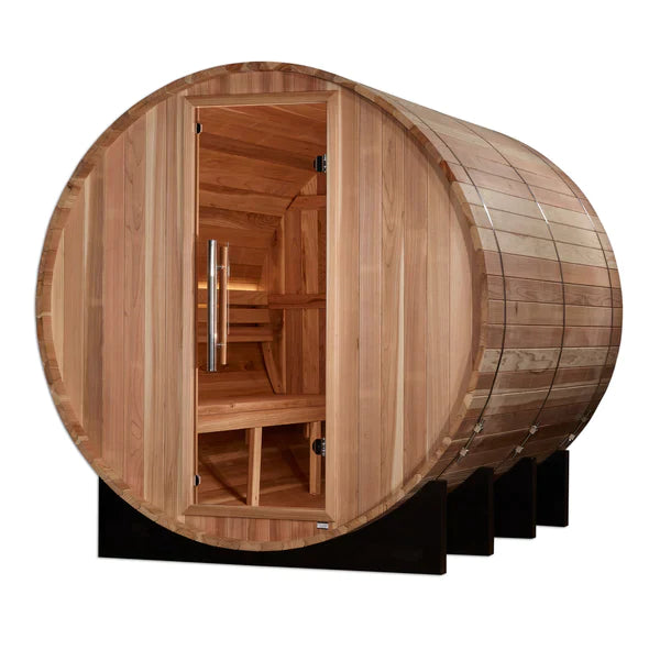 Golden Designs Klosters 6 Person Barrel Traditional Sauna - Pacific Cedar