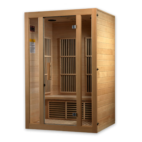 Maxxus Seattle 2 Person Low EMF FAR Infrared Carbon Canadian Hemlock Sauna