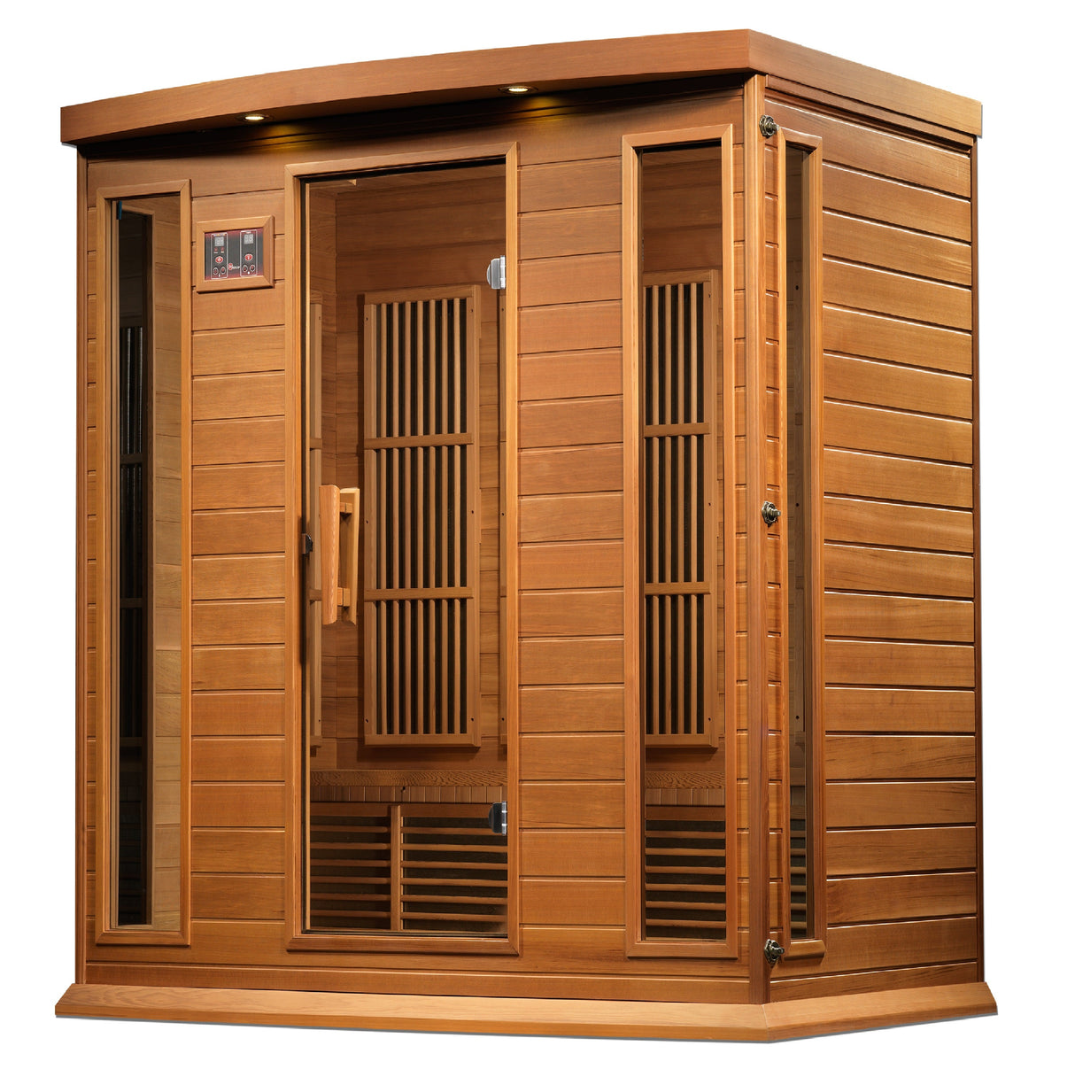 Maxxus 4 Person Near Zero EMF FAR Infrared Canadian Red Cedar Sauna, Montilemar Edition