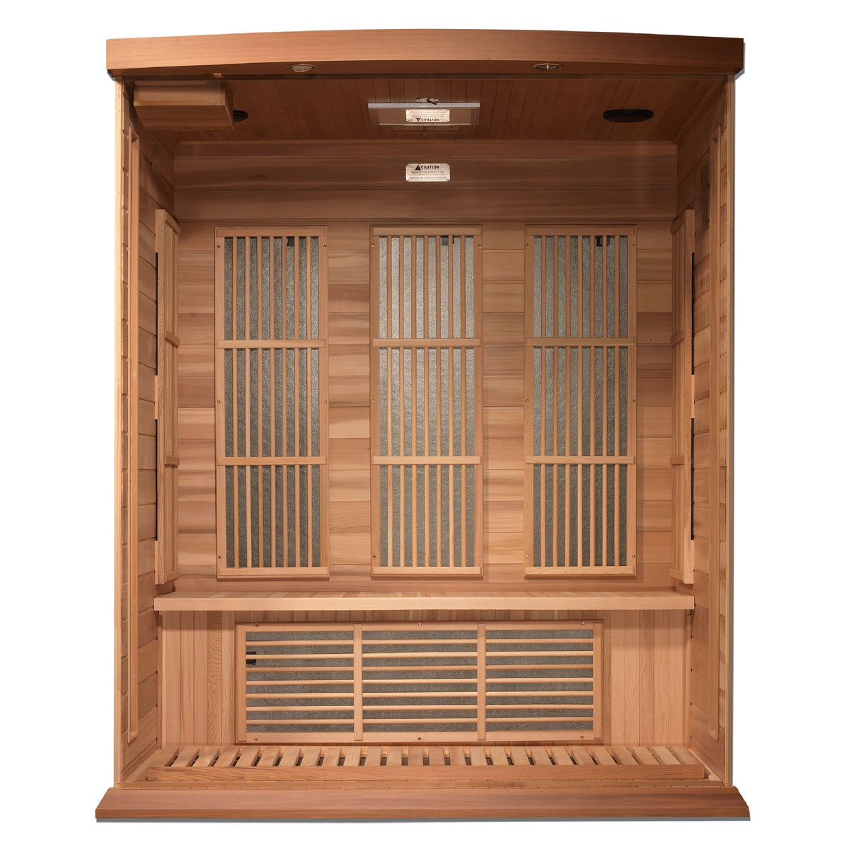 Maxxus 3 Person Near Zero EMF FAR Infrared Canadian Red Cedar Sauna, Avignon Edition