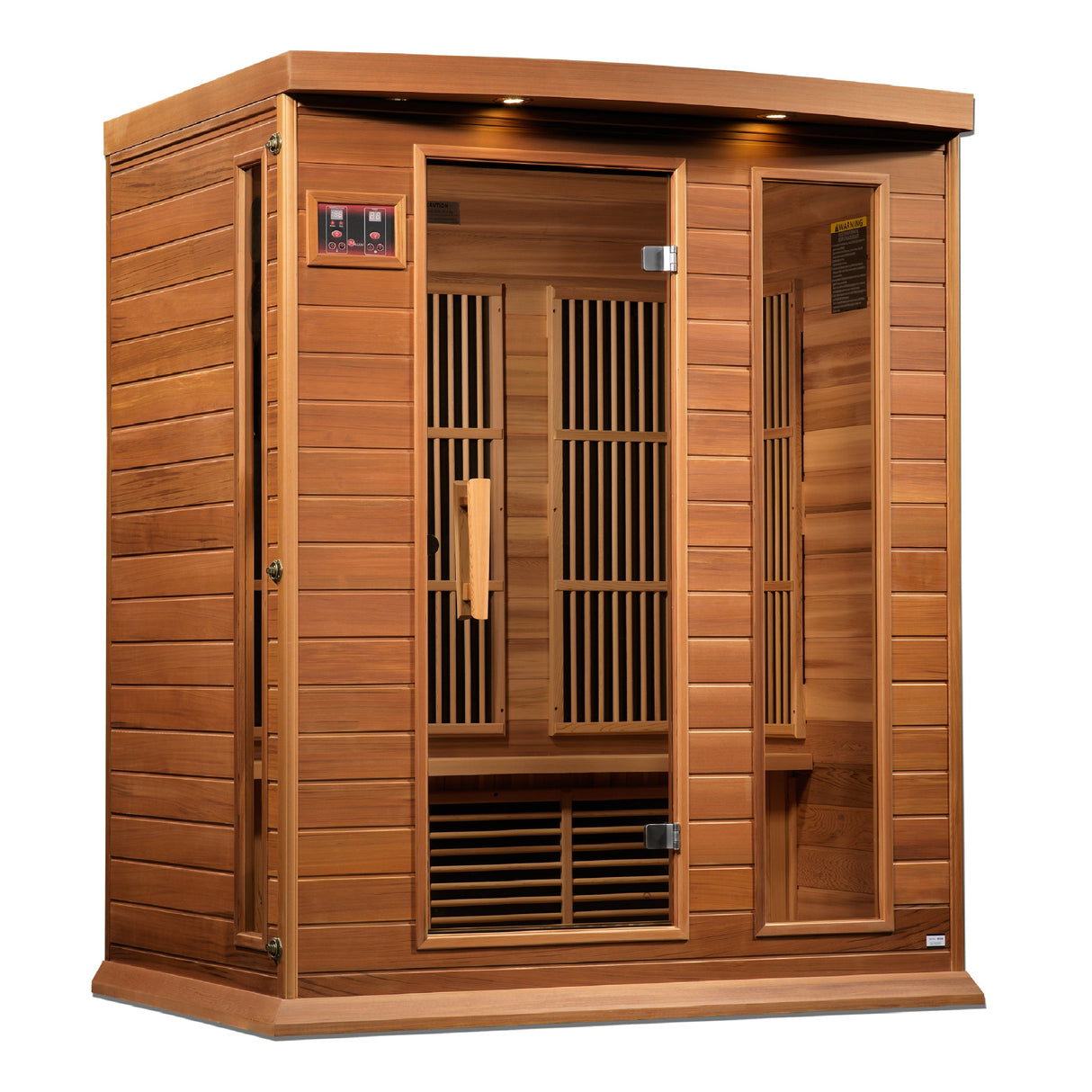Maxxus 3 Person Near Zero EMF FAR Infrared Canadian Red Cedar Sauna, Avignon Edition