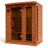 Maxxus 3 Person Full Spectrum Near Zero EMF Infrared Canadian Red Cedar Sauna