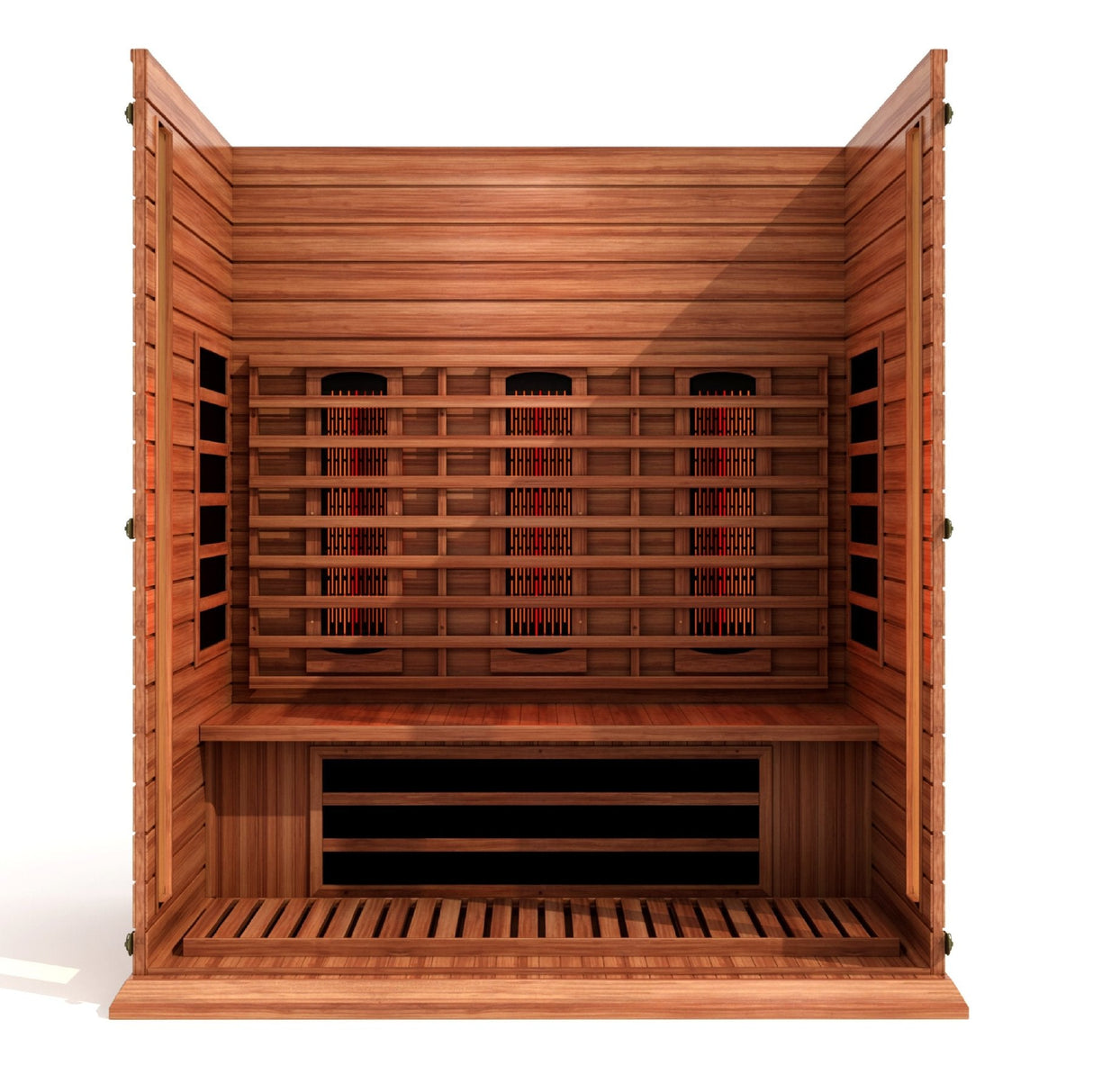 Maxxus 3 Person Full Spectrum Near Zero EMF Infrared Canadian Red Cedar Sauna