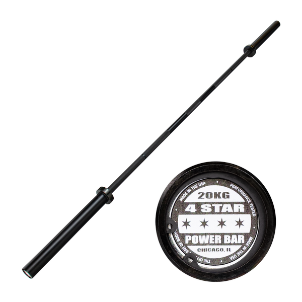 Body-Solid Tools OB864STAR 4 Star Power Barbell - Black