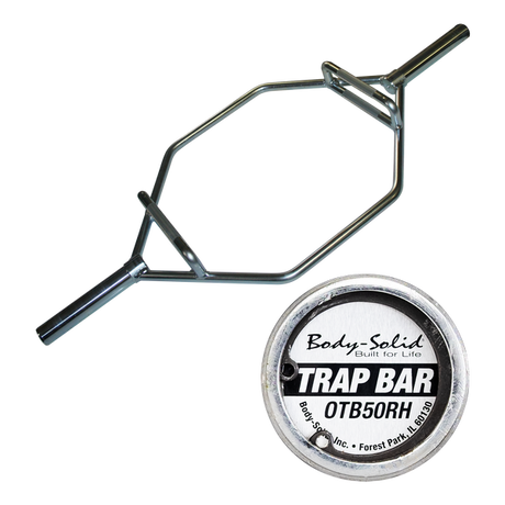 Body-Solid Tools OTB50RH Olympic Hex Trap Bar with Raised Handles