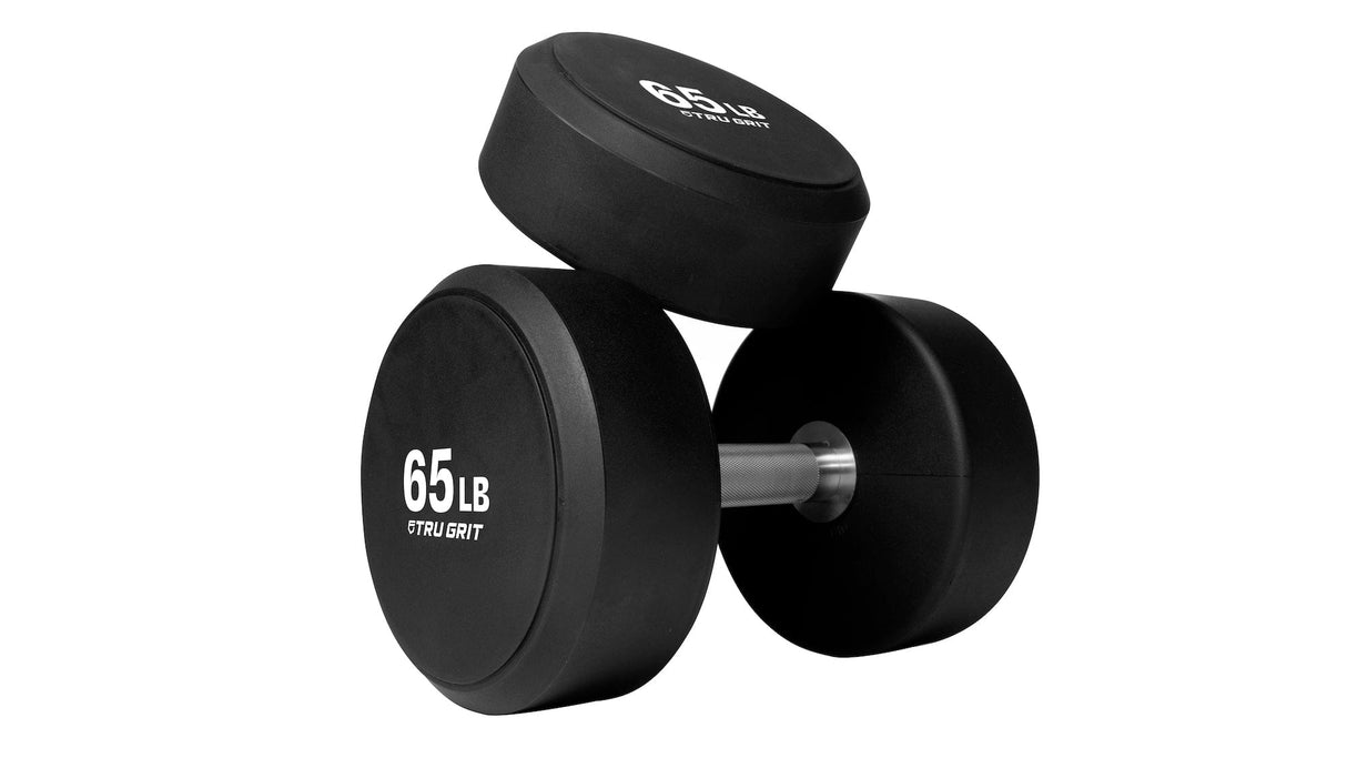 Round Elite Urethane Dumbbells - Tru Grit Fitness