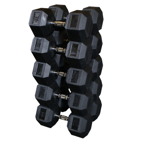 Body-Solid Tools SDRS Series Rubber Hex Dumbbell Sets