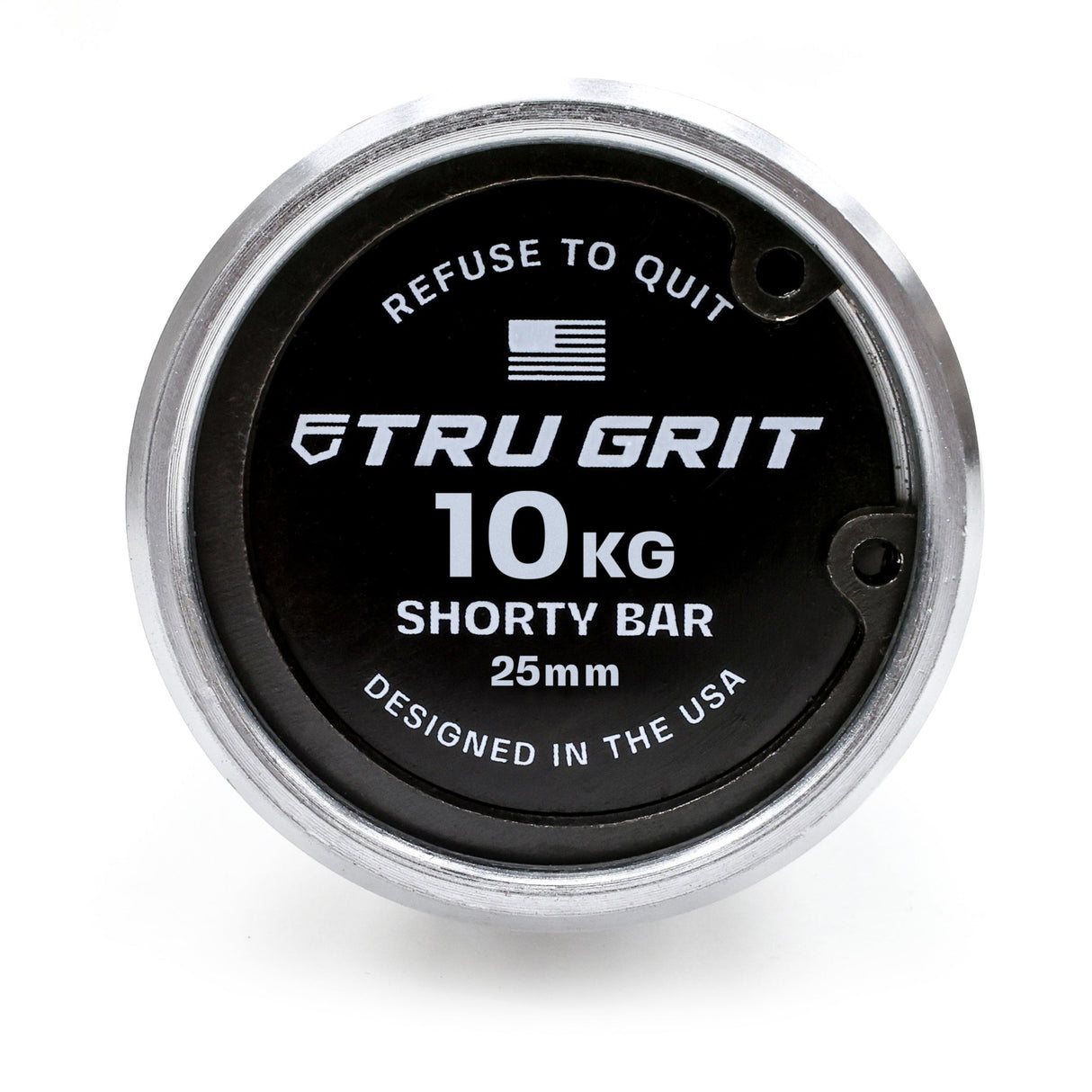 Tru Grit Fitness 10KG Shorty Barbell Black Zinc Coated
