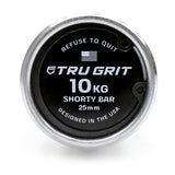 Tru Grit Fitness 10KG Shorty Barbell Black Zinc Coated