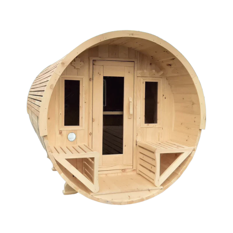 True North 6 Person 8' Long Barrel Sauna
