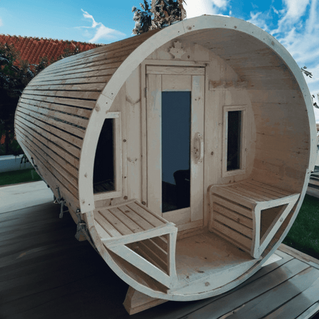 True North 8 Person 9' Long Barrel Sauna