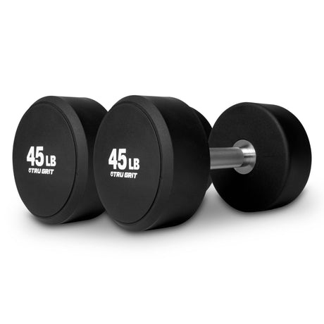 Round Elite Urethane Dumbbells - Tru Grit Fitness