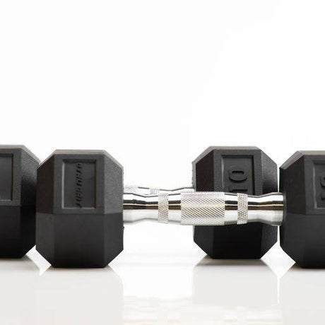 Tru Grit Fitness Hex Rubber Coated Dumbbells