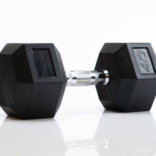 Tru Grit Fitness Hex Rubber Coated Dumbbells