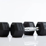 Tru Grit Fitness Hex Rubber Coated Dumbbells